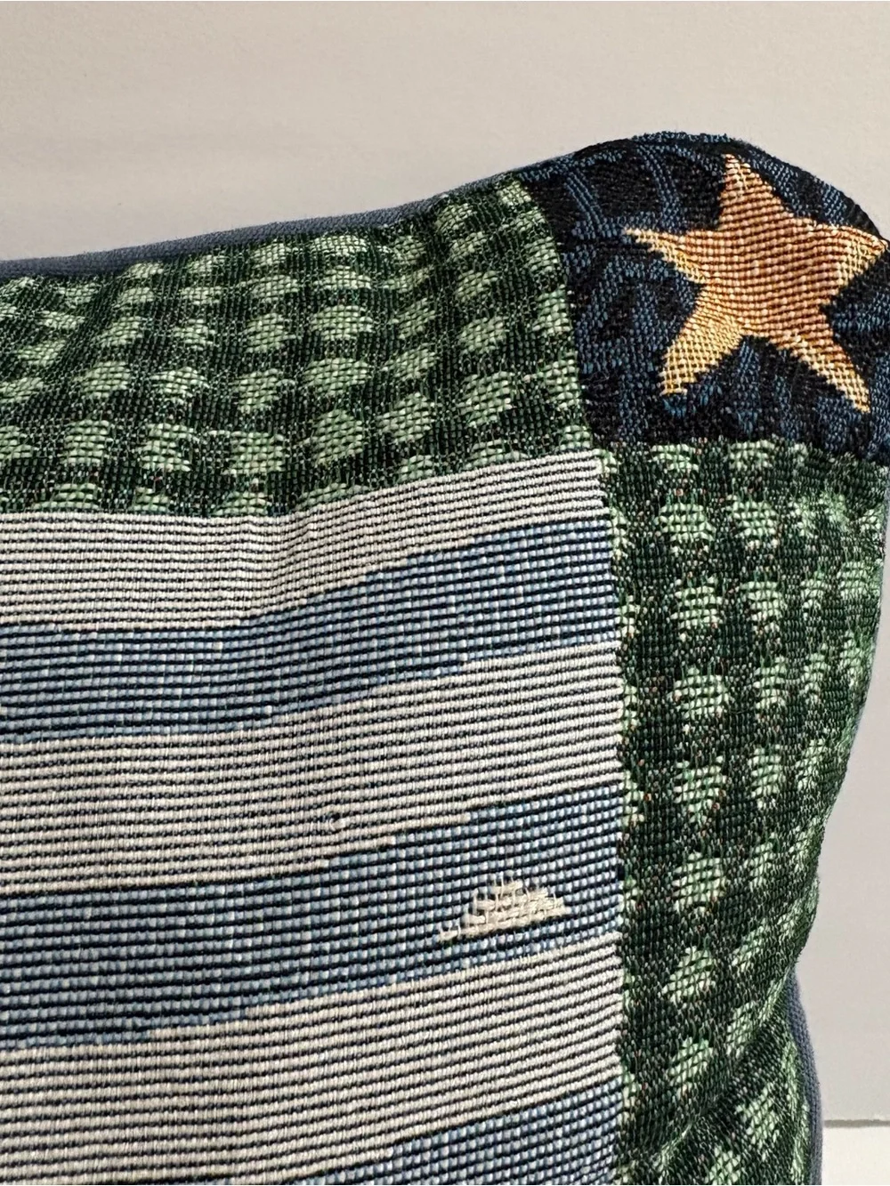 Warren Kimble Needlepoint Tapestry Throw Pillow Nautical Lighthouse Sailboat 15”